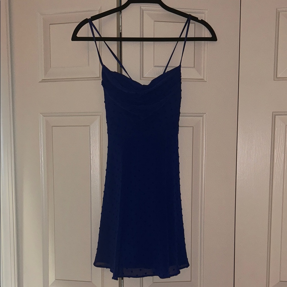 Chic Royal Blue Spaghetti Strap Dress